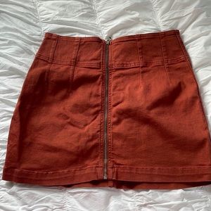 Free people orange skirt